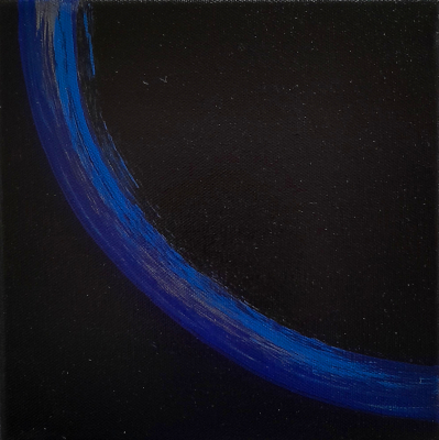 Expressions: II.  Acrylic on 8” x 8” canvas, 2023. $80