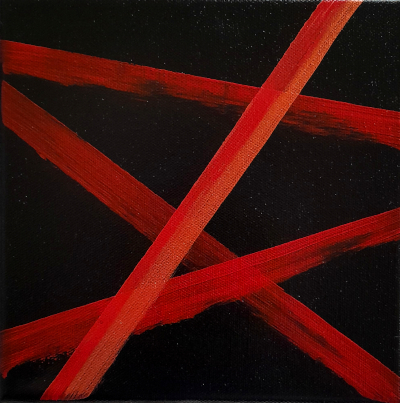 Expressions: III.  Acrylic on 8” x 8” canvas, 2024. $80.