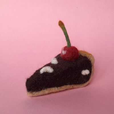 Pie Infestation. Needle felted sculpture, 2024.
$90