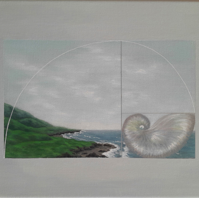 Shore Thing. Acrylic on 18” x 14” canvas, 2024. SOLD.