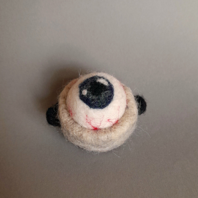 Watching Pot. Needle felted sculpture, 2024.
$80